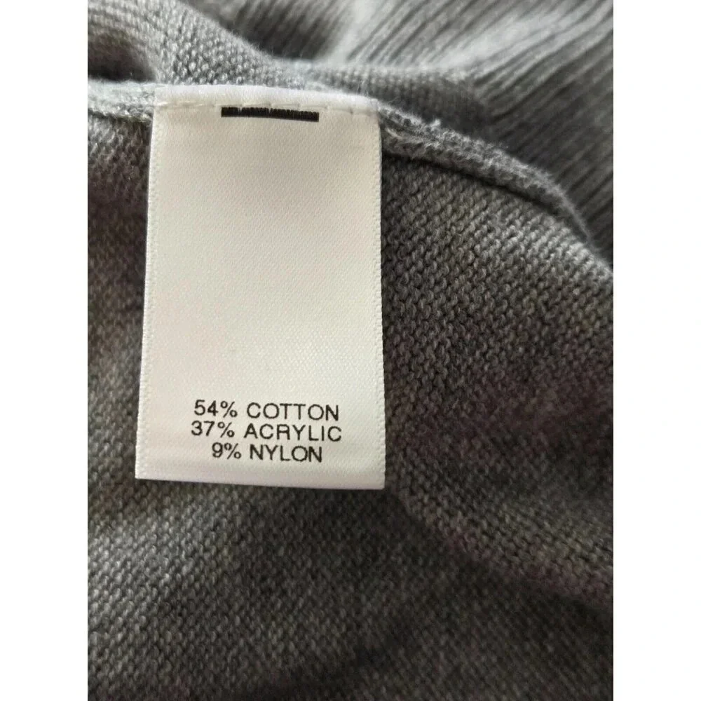 Roundtree & Yorke Men's Sweater grey Pullover Knit 1/4 Zip Mock Neck size XL